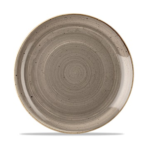 Szary talerz płaski, ręcznie zdobiony 26 cm | CHURCHILL, Stonecast Peppercorn Grey