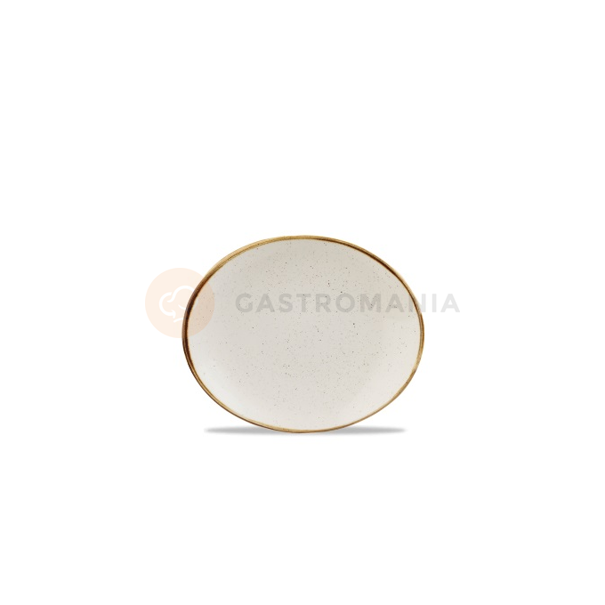 Bílý oválný talíř, ručně zdobený 19,2 cm | CHURCHILL, Stonecast Barley White