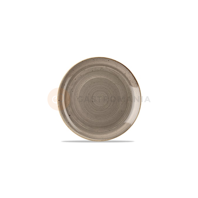 Mělký talíř šedý, ručně zdobený 26 cm | CHURCHILL, Stonecast Peppercorn Grey