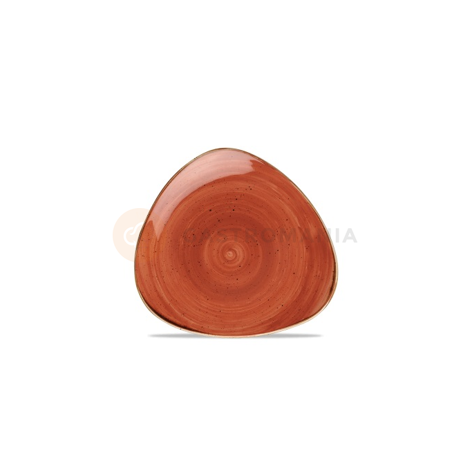 Porcelánový talíř ve tvaru trojúhelníku, ručně zdobený 19,2 cm | CHURCHILL, Stonecast Spiced Orange