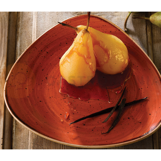 Porcelánový talíř ve tvaru trojúhelníku, ručně zdobený 19,2 cm | CHURCHILL, Stonecast Spiced Orange