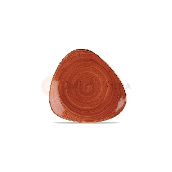 Porcelánový talíř ve tvaru trojúhelníku, ručně zdobený 26,5 cm | CHURCHILL, Stonecast Spiced Orange