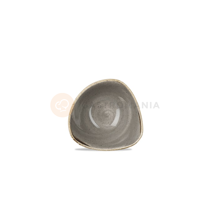 Szara trójkątna miska, ręcznie zdobiona 260 ml | CHURCHILL, Stonecast Peppercorn Grey