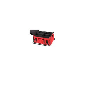 Taška na 12x lunchbox 20x25 cm z codury, zapínání na suchý zip, červený s černým lemováním | FURMIS, LUNCHBOX 12