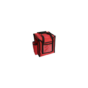 Taška na 4x lunchbox 20x25 cm z codury, zapínání na suchý zip, červený s černým lemováním | FURMIS, LUNCHBOX 4