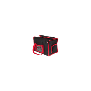 Taška na 6x lunchbox 20x25 cm z codury, zapínání na suchý zip, černý s červeným lemováním | FURMIS, LUNCHBOX 6