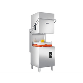 Průchozí myčka nádobí, dávkovač mycího prostředku, výška otvoru: 440 mm, 630x770x1485 mm. | ASBER, GMX-H500 W DD, Mitte Line