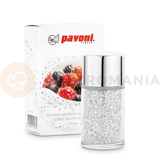 Jedlý stříbrný prášek, balení 0,5 g | PAVONI, ARGENTOPV
