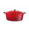 Smaltovaný litinový hrnec, 6,88 l, červený, 405x255x134 mm | HENDI, 626825