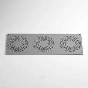 Silikonová forma na předkrm 3x květinový rámeček 115x1,5 mm, 300x175 mm | PAVONI, GG061S