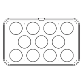 Vložka - pro zařízení Cookmatic Maxi, horní průměr 90 mm, spodní průměr 87 mm, výška 20 mm, 11 cookies | PAVONI, MAXI45