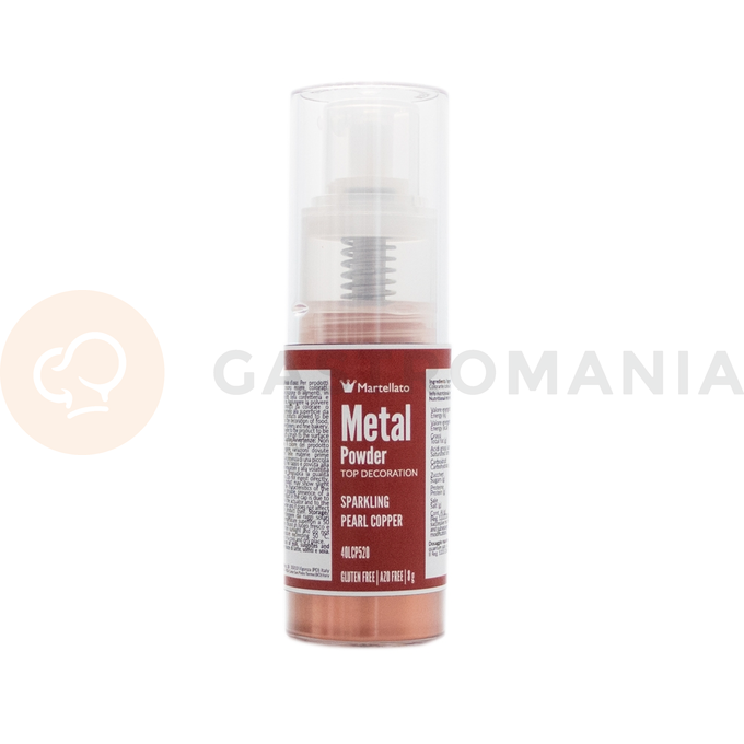 Perleťová třpytivá barva v prášku s aplikátorem 8 g - měděná | MARTELLATO, Metal powder top