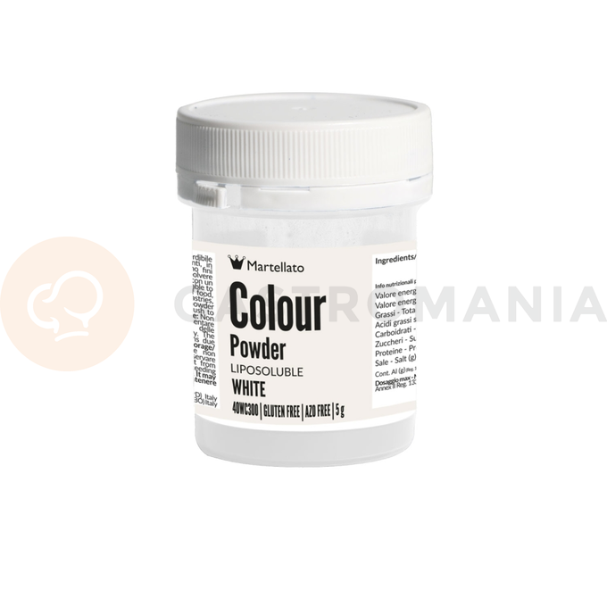 Práškové barvivo rozpustné v tucích 5 g - bílé | MARTELLATO, Colour powder