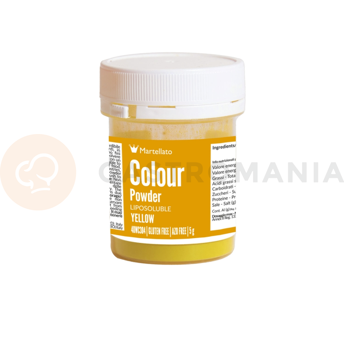 Práškové barvivo rozpustné v tucích 5 g - žluté | MARTELLATO, Colour powder