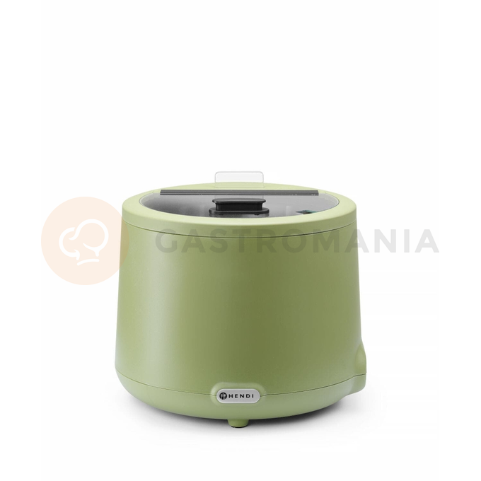 Kotlík na polévku 8 l, zelený, 500 W, 365x325 mm | HENDI, Uniq