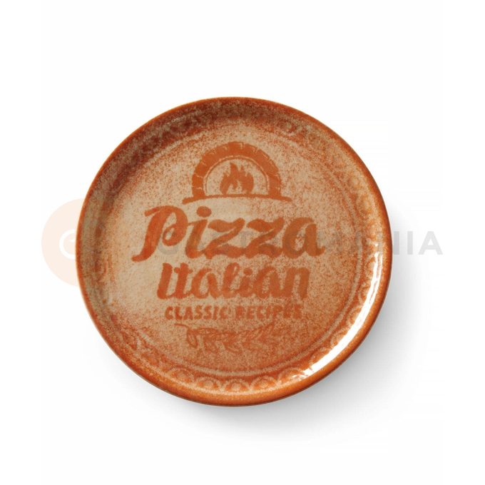Talíř na pizzu, červený, 330 mm | HENDI, Recipe Collection Brick Red