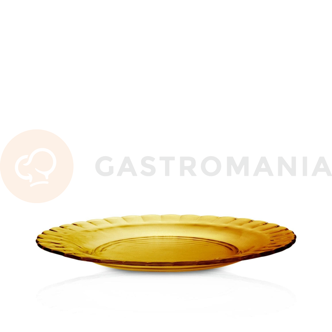 Oranžový mělký talíř, 230x20 mm | DURALEX, Picardie Amber