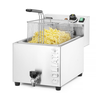 Fritéza XL s vypouštěcím kohoutkem, 10 l, 400V/10200W, 300x585x392 mm | HENDI, Goliath