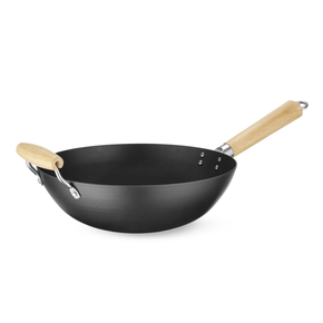 Wok s dřevěnou rukojetí, 324x565 mm | HENDI, 627907