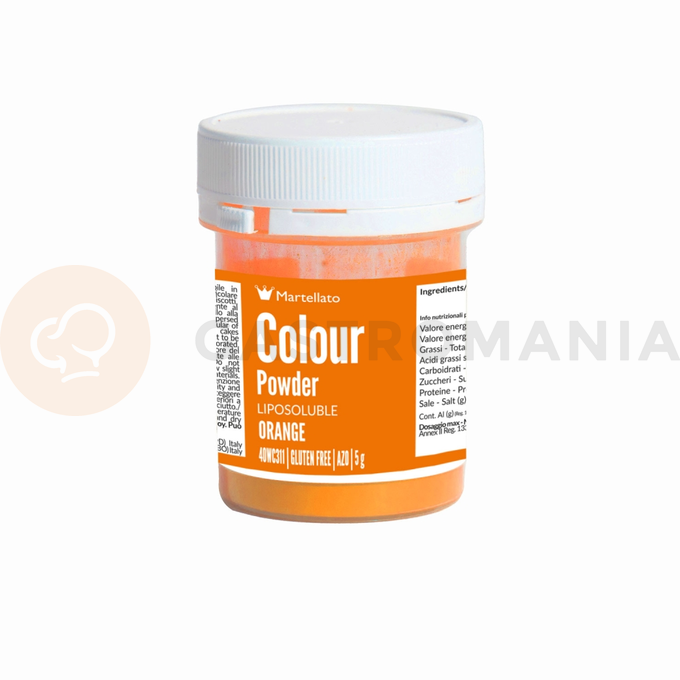 Práškové barvivo rozpustné v tucích 5 g - oranžové | MARTELLATO, Colour powder