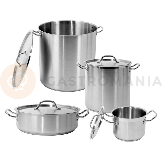 Vysoký hrnec s poklicí z nerezové oceli 36x36 cm 36,6 l | YATO, YG-00007