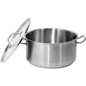 Nízký hrnec s poklicí z nerezové oceli 36x18 cm 18,3 l | YATO, YG-00044