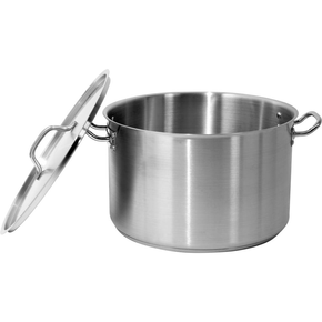 Nerezový nízký hrnec s poklicí 40x25 cm 31,4 l | YATO, YG-00045