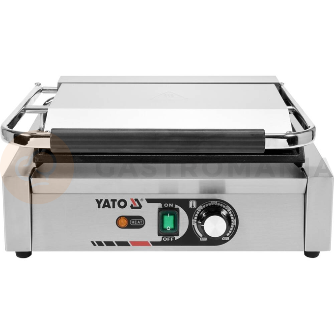 Elektrický kontaktní gril PANINI hladký 44 cm 2,2 kW | YATO, YG-04558