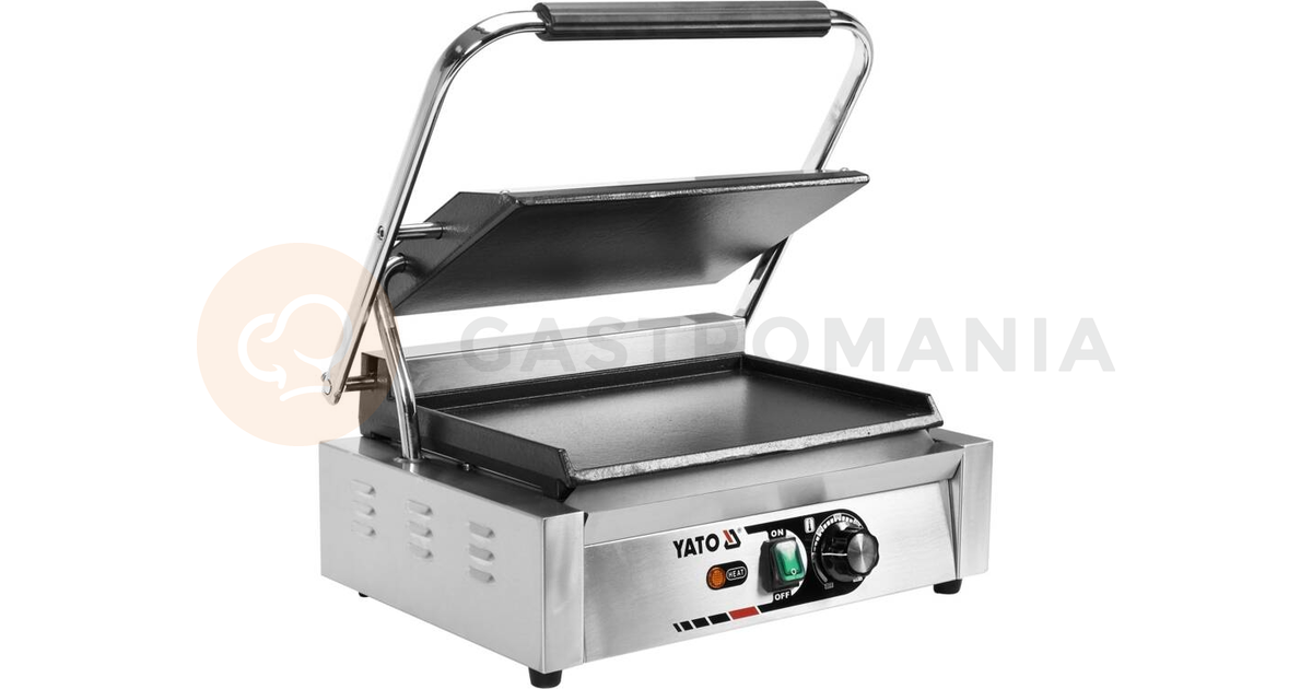 Elektrický kontaktní gril PANINI hladký 44 cm 2,2 kW | YATO, YG-04558