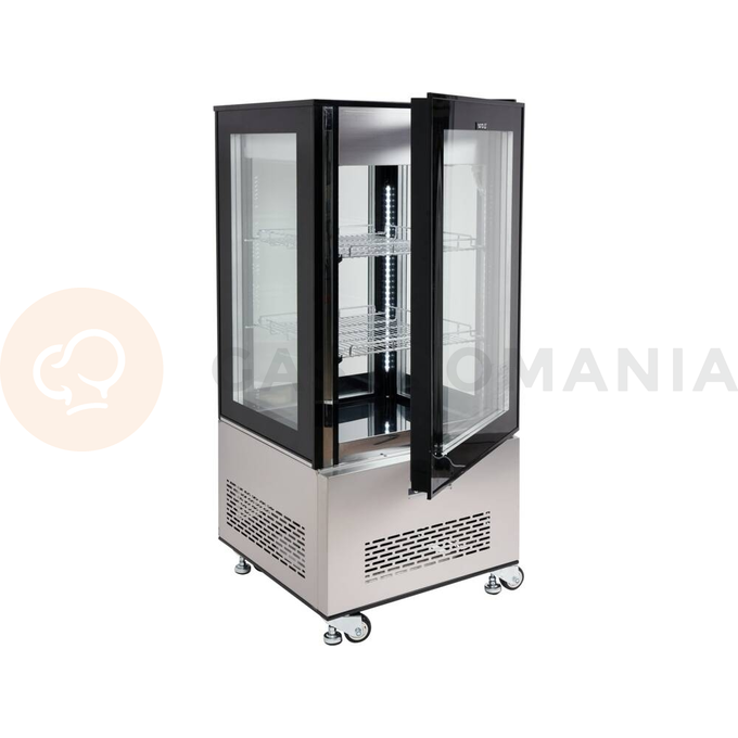 Chladící vitrína 270 l 65x65x150 cm černá | YATO, YG-05064