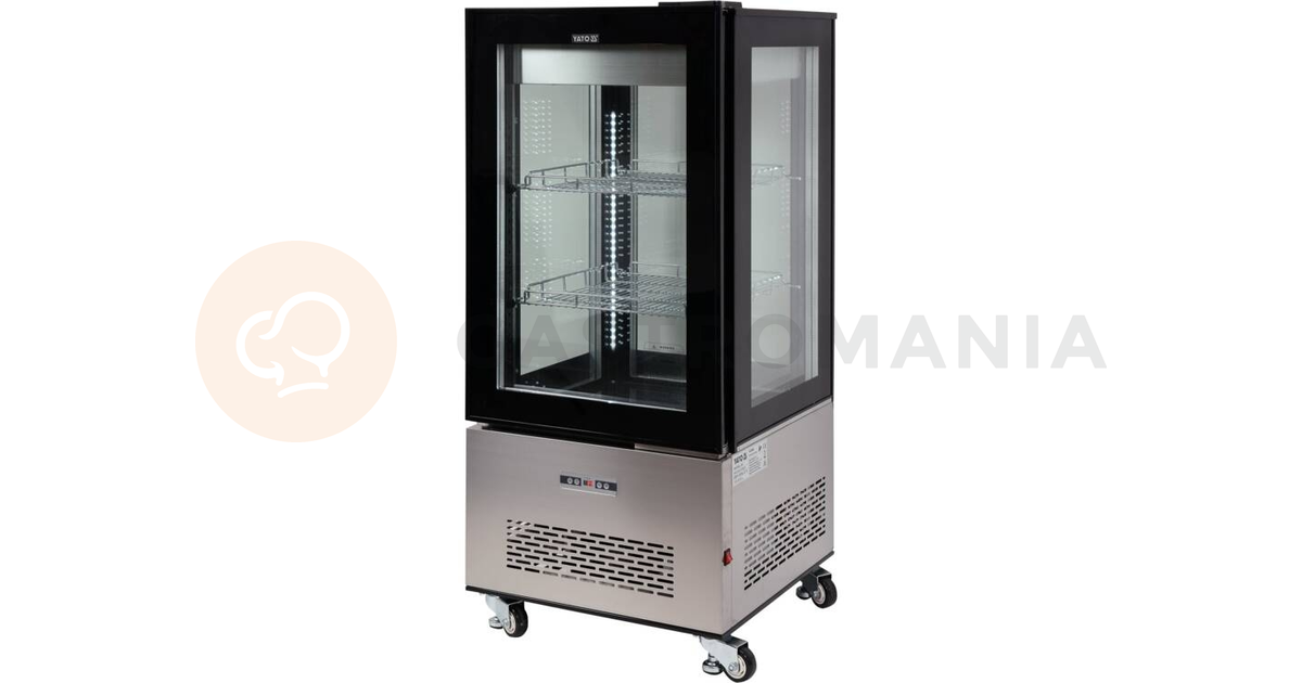Chladící vitrína 270 l 65x65x150 cm černá | YATO, YG-05064