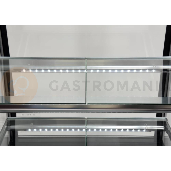 Chladící vitrína 300 l 65x80x144 cm černá | YATO, YG-05040