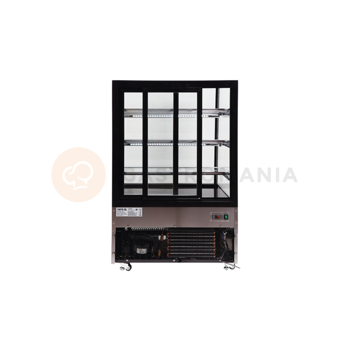 Chladící vitrína 400 l 90x80x144 cm černá | YATO, YG-05045