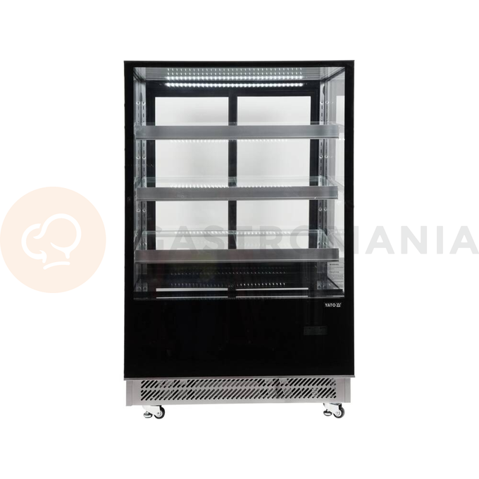 Chladící vitrína 400 l 90x80x144 cm černá | YATO, YG-05045