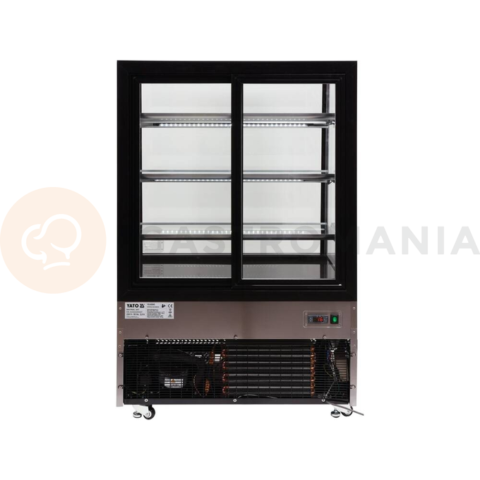 Chladící vitrína 400 l 90x80x144 cm černá | YATO, YG-05045
