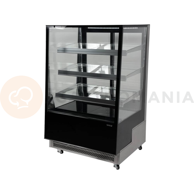 Chladící vitrína 400 l 90x80x144 cm černá | YATO, YG-05045