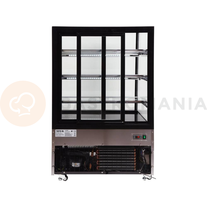Chladící vitrína 400 l 90x80x144 cm černá | YATO, YG-05045