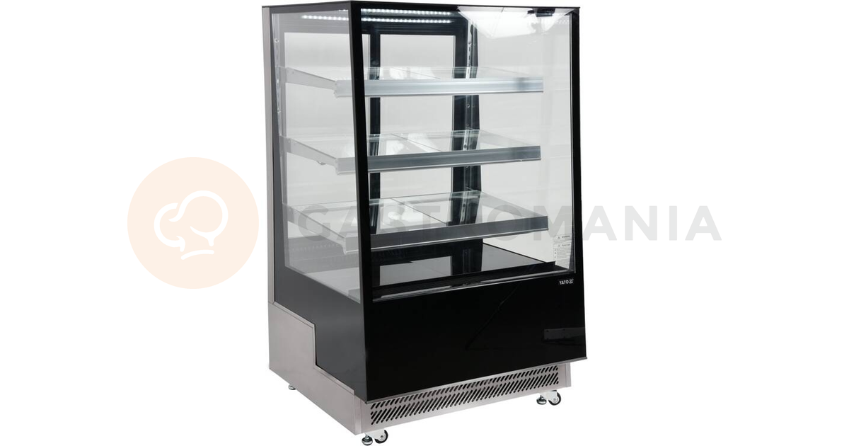 Chladící vitrína 400 l 90x80x144 cm černá | YATO, YG-05045