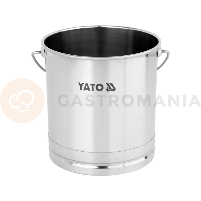 Vědro z nerezové oceli s prstencem 12 l | YATO, YG-00650