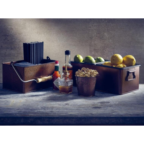 Box, pozinkovaná ocel, antická měď 125x155x245 mm | GENWARE, Barware