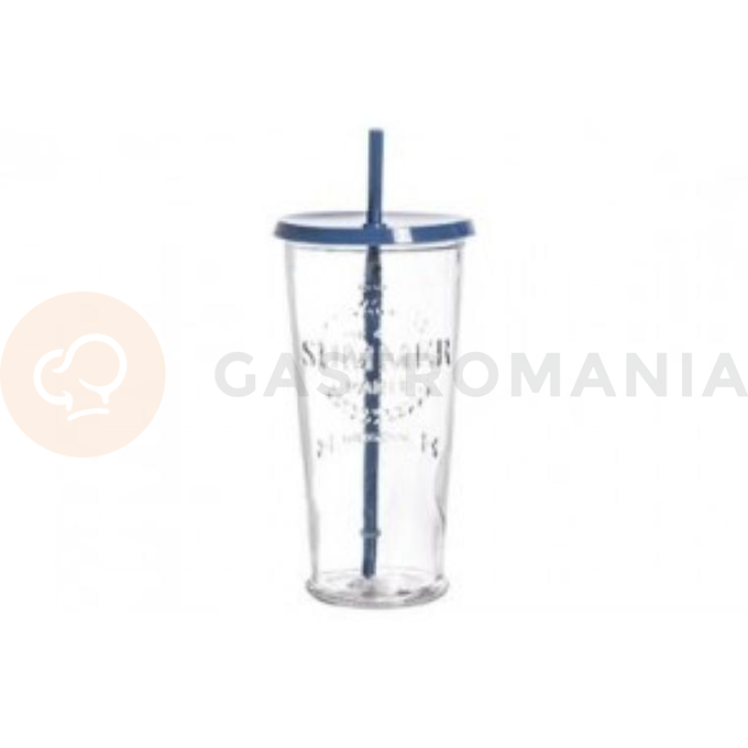Sklenice s víčkem a brčkem 660 ml | COSY &amp; TRENDY, 304081