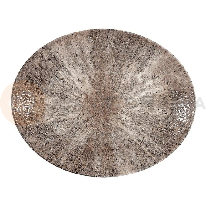 Talerz owalny coupe 255x317 mm | CHURCHILL, Studio Prints Stone Zircon Brown