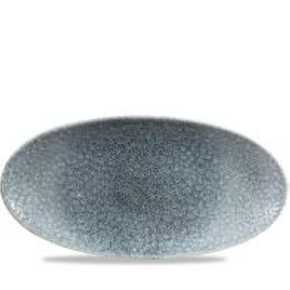 Talerz owalny 299x150 mm | CHURCHILL, Raku Topaz Blue