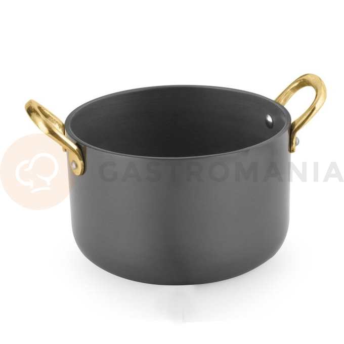 Hrnec s uchy, eloxovaný hliník, černý, 600 ml, 110x70 mm | AMBITION, Charms