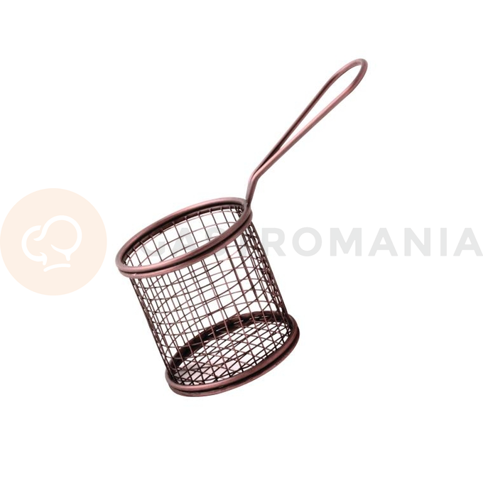Kulatý koš na hranolky, staroměď, 90x92 mm | AMBITION, Charms