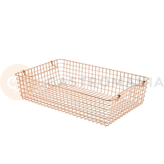 Koš s úchyty měděný 340x230x150 mm | GENWARE, 235229