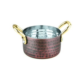 Hrnec, 2 ucha, tepaná staroměď, 600 ml, 115x70 mm | AMBITION, Charms