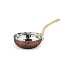 Mini pánvička s rukojetí, tepané staroměděné provedení 80 ml, 75x25 mm | AMBITION, Charms