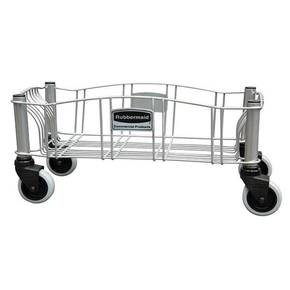 Ocelový vozík pro koš slim jim grey | RUBBERMAID, Slim Jim