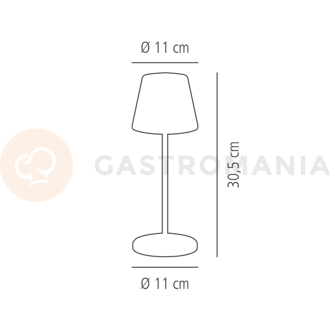 Stolní lampa 110x305 mm, měď | APS, Merle